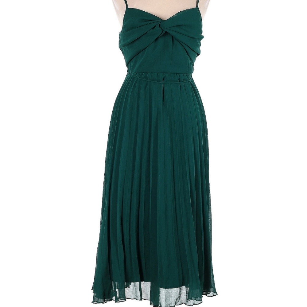 ASOS Emerald Green Pleated Midi Dress